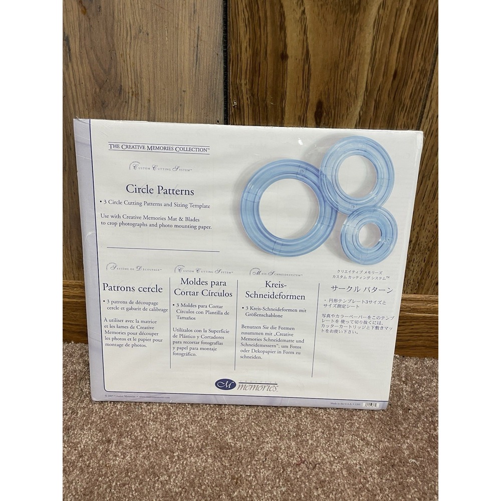 NEW Creative Memories custom cutting system 3 Circle Pattern & Sizing Template